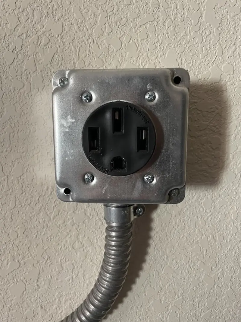 NEMA 14-50 outlet installed for Smart Home Electrical in Stickney